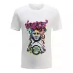 new versace t-shirt collection blanc medusa rainbow